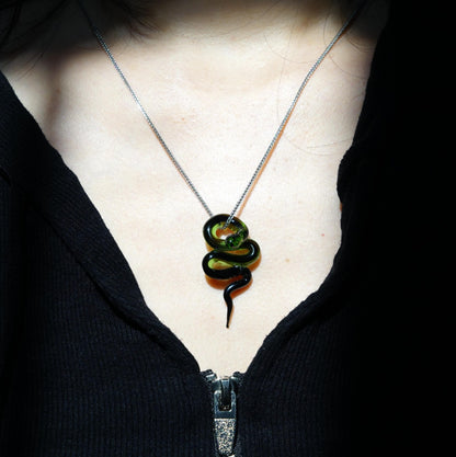 Glass Serpent Necklace