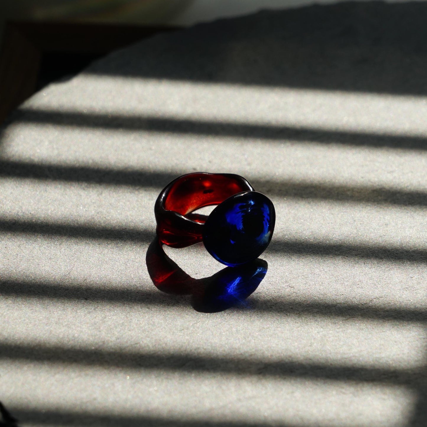 Mondrian Glass Ring