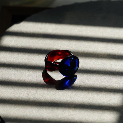 Mondrian Glass Ring