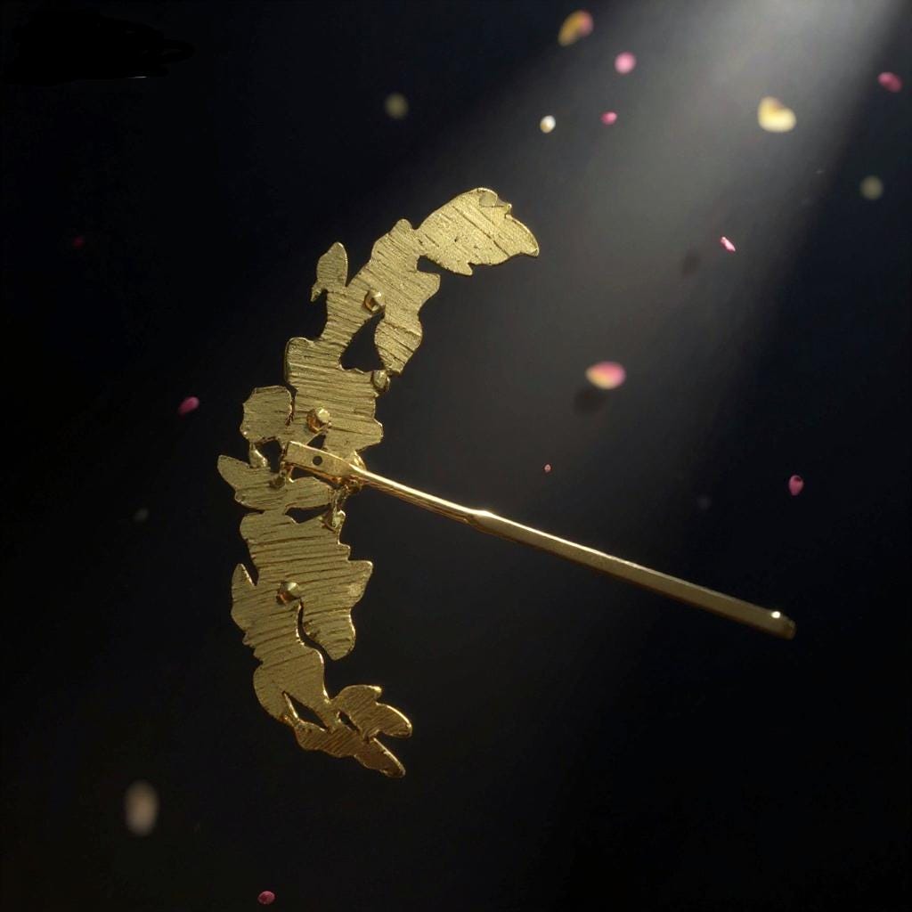 Orchid Hair Stick with Pearls, Dian Cui / Tian Tsui Art, Chinoiserie Floral Hairpin, Elegant Gift for Her