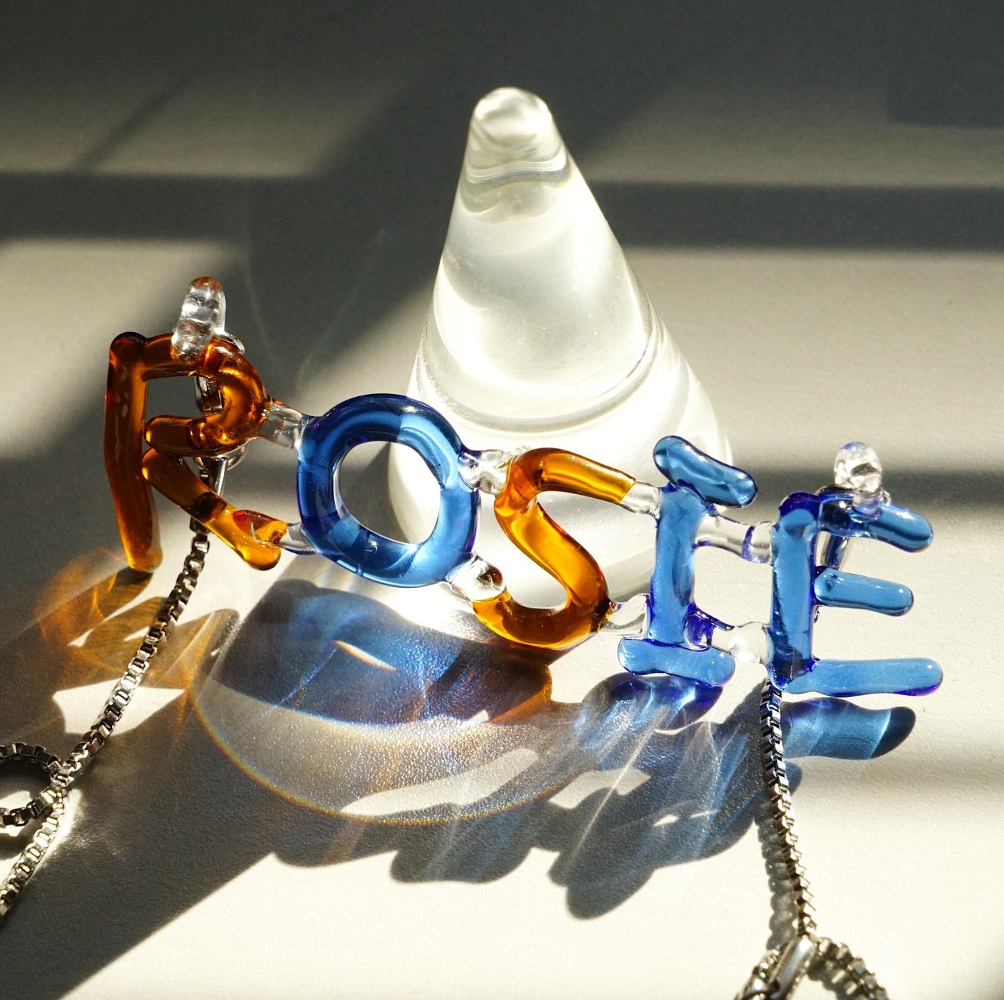 Balloon Letter Necklace, Personalized Handblown Glass Name Pendant, Custom 3D Puffy Jewelry Gift for Her