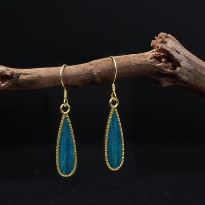 Diancui Peacock Feather Earrings