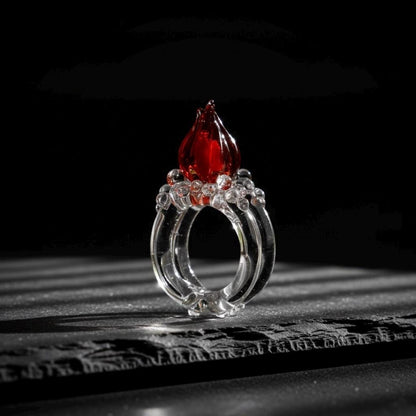 Fire and Ice Glass Ring