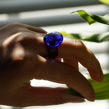 Mondrian Glass Ring