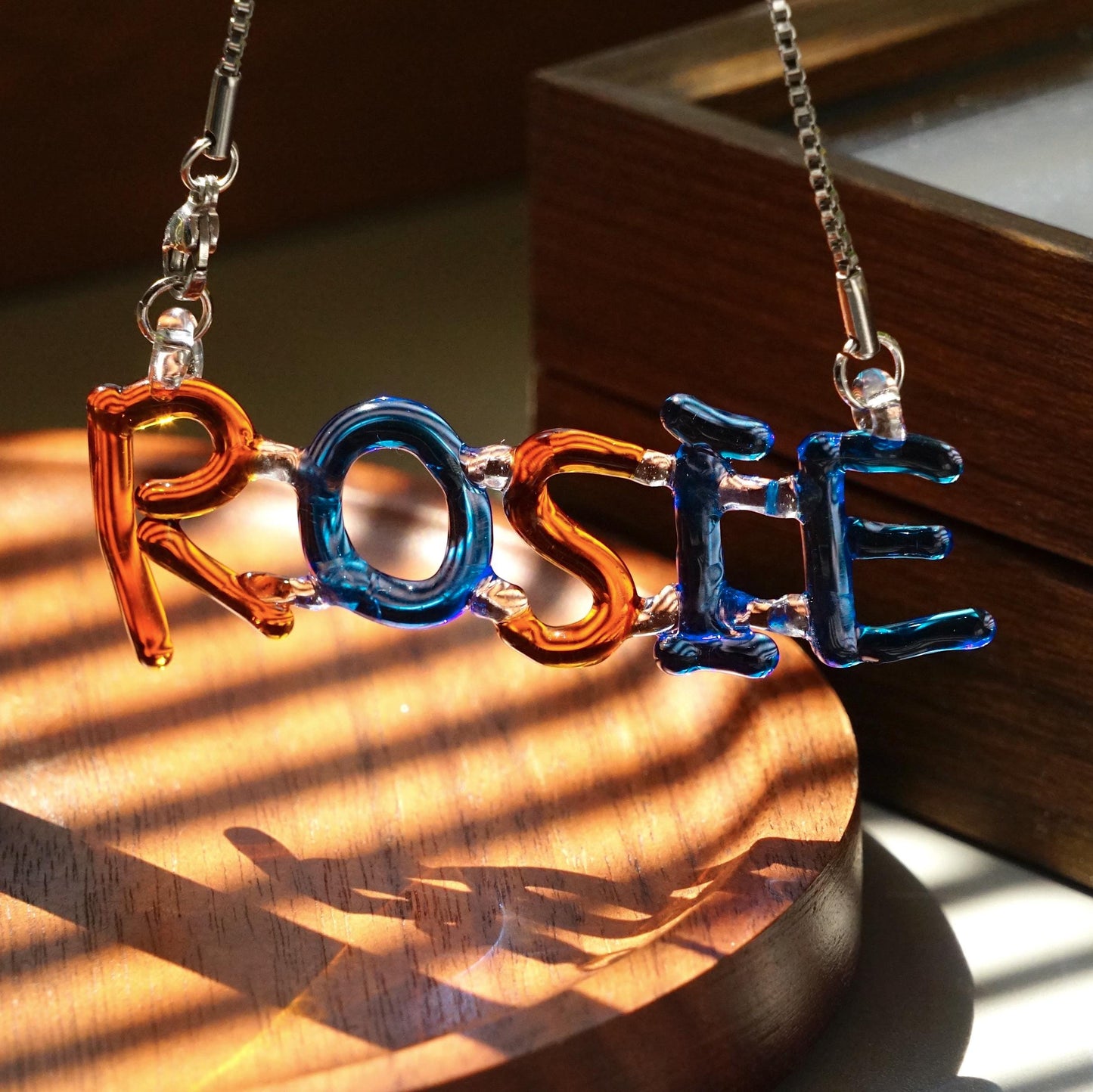 Balloon Letter Necklace, Personalized Handblown Glass Name Pendant, Custom 3D Puffy Jewelry Gift for Her