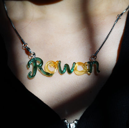 Balloon Letter Glass Name Necklace