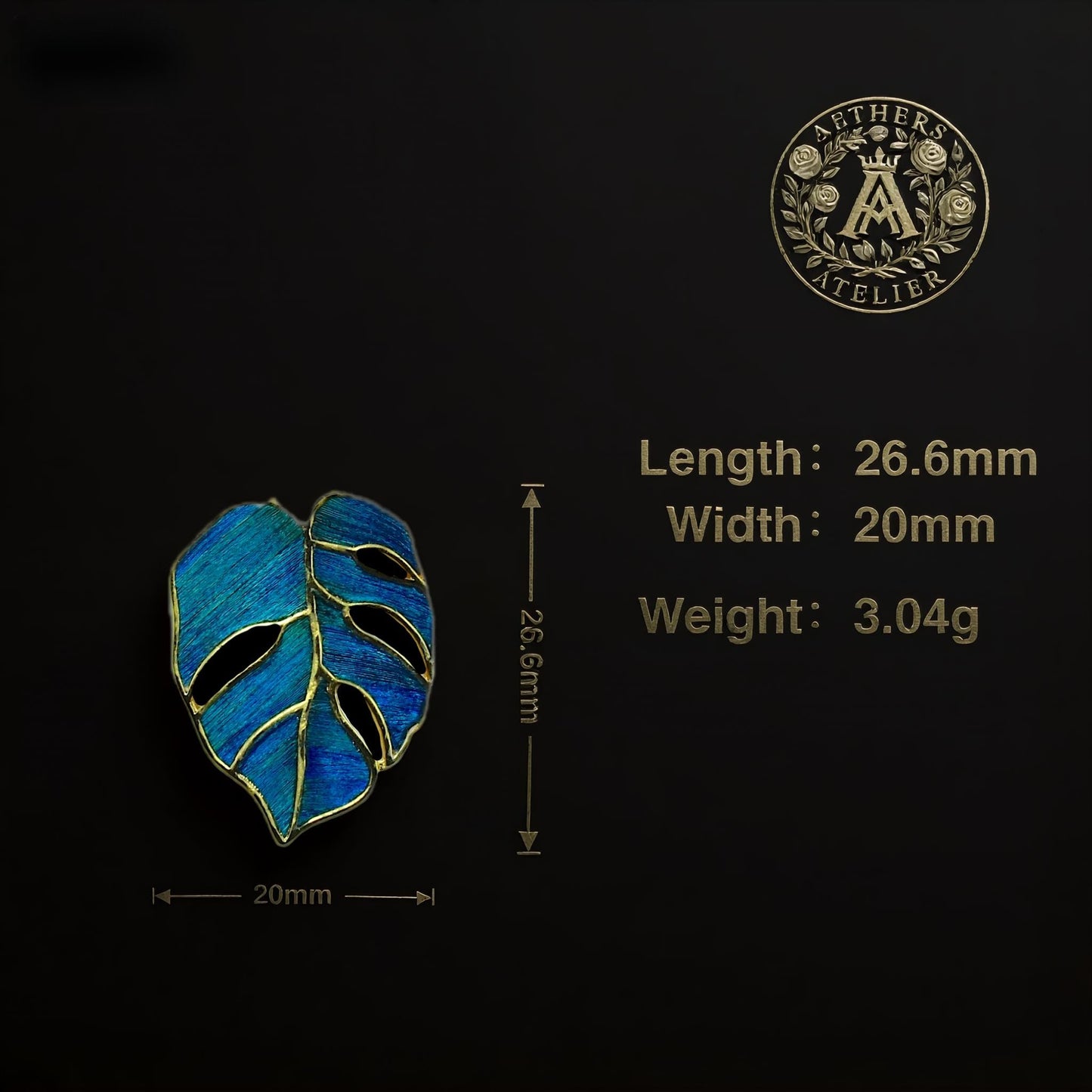 Monstera Leaf Pendant Necklace With Peacock Feather, Good Luck Charm, Unique Botanical Art Gift