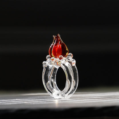 Fire and Ice Glass Ring