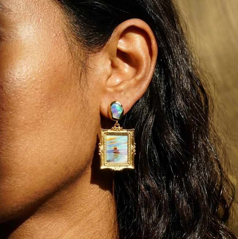 Monet Earrings worn view