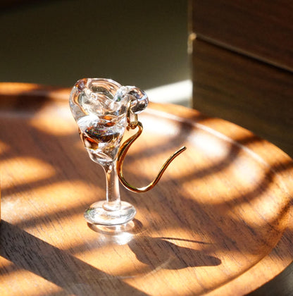 Glass Wine Glass Earrings