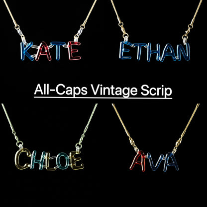 Glass Name Necklace