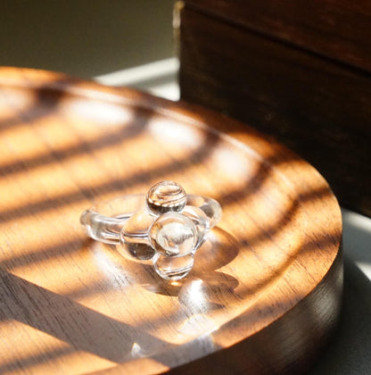 Lampwork Glass Bubble Ring