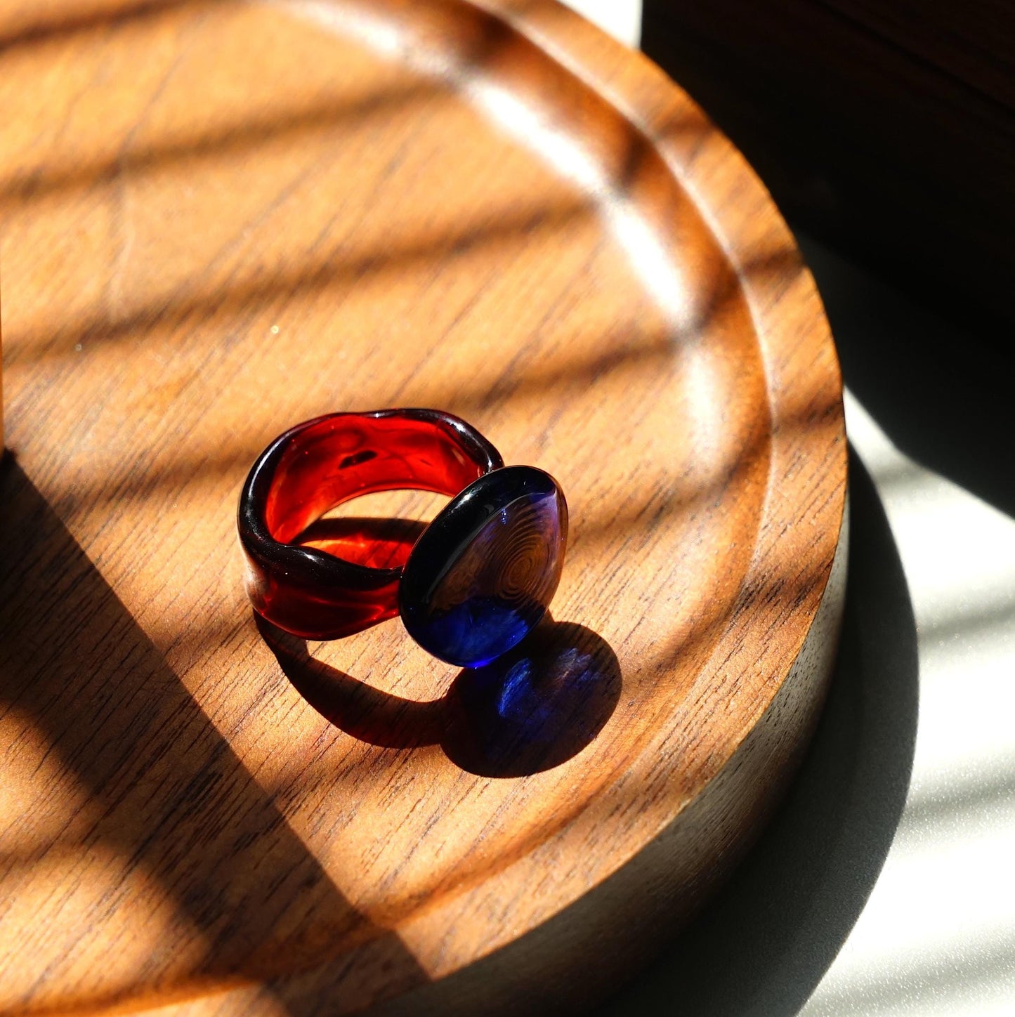 Mondrian Glass Ring