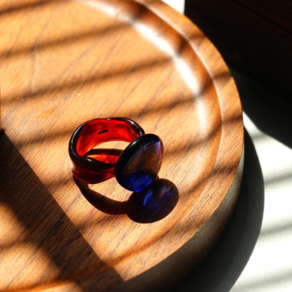Mondrian Glass Ring