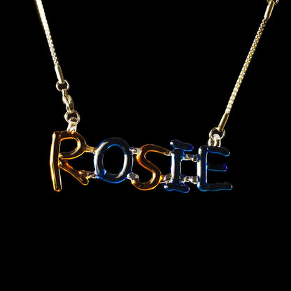 Balloon Letter Glass Name Necklace