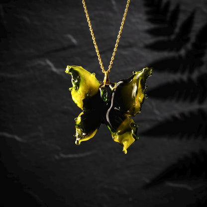 Glass Butterfly Necklace