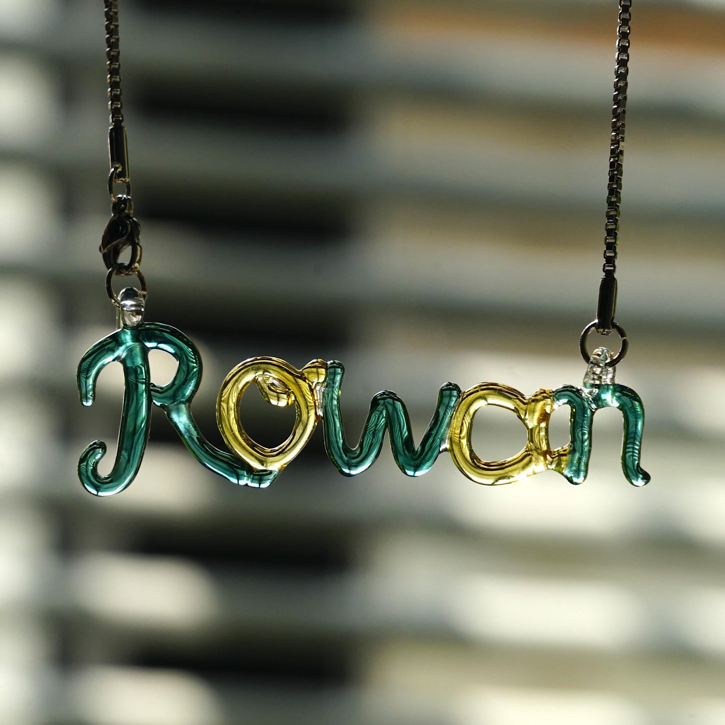 Balloon Letter Necklace, Personalized Handblown Glass Name Pendant, Custom 3D Puffy Jewelry Gift for Her