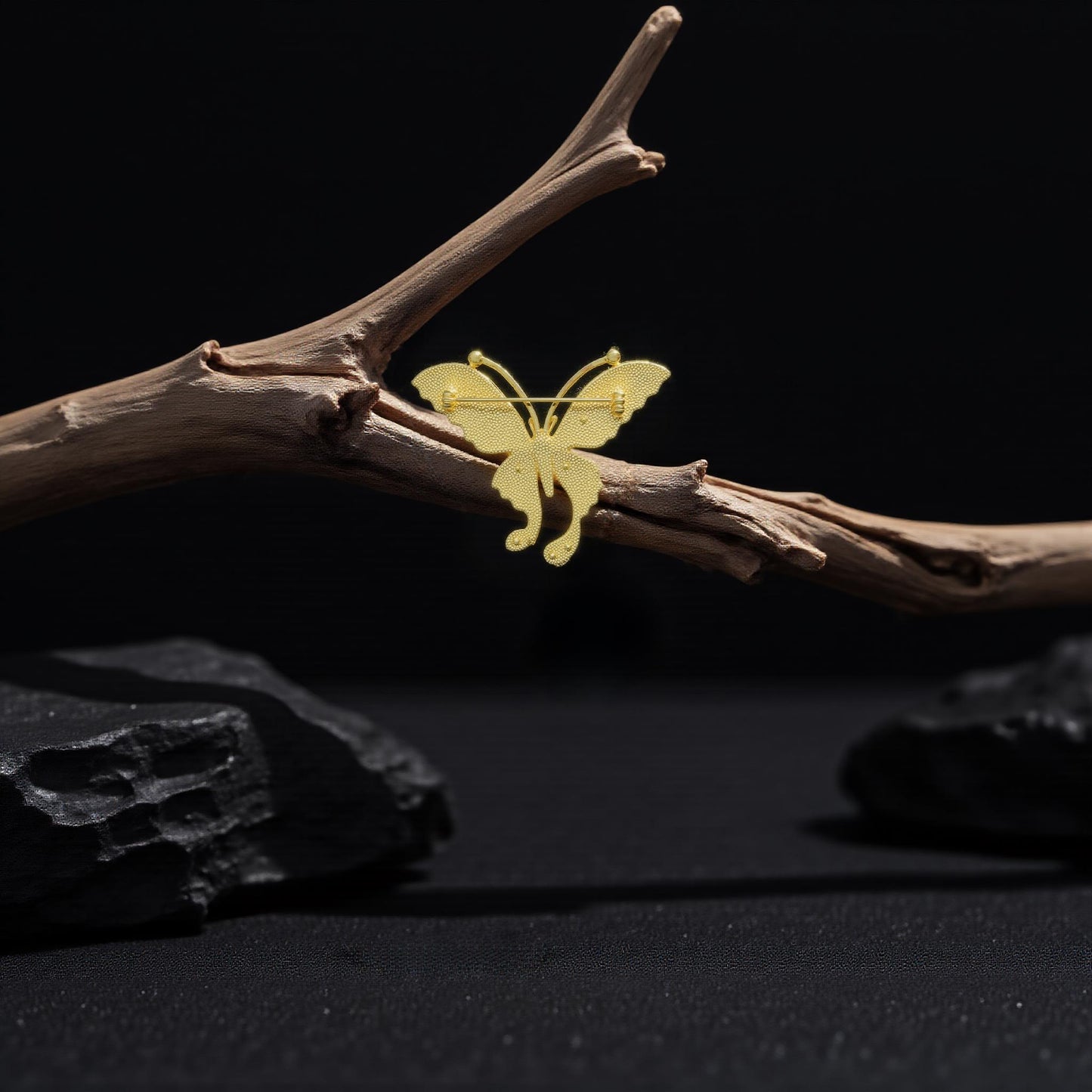 Butterfly Brooch With Pearl, Vintage Style Dian Cui/Tian Tsui Pin, Unique Christmas Gift