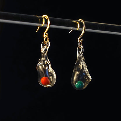 Christmas Bauble Glass Earrings