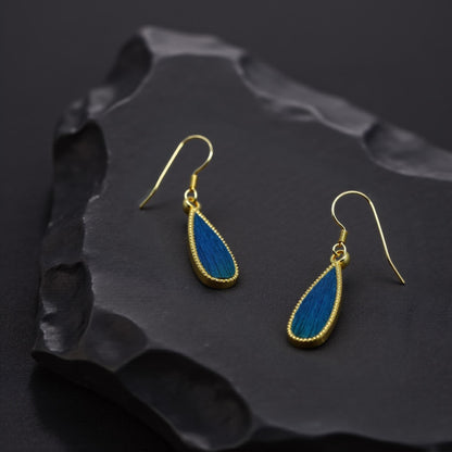 Diancui Peacock Feather Earrings