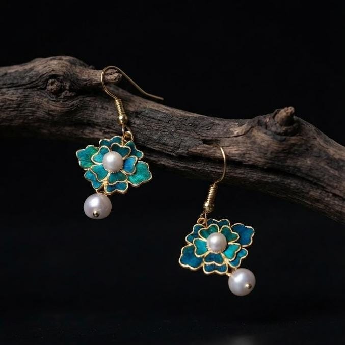Floral Pearl Earrings