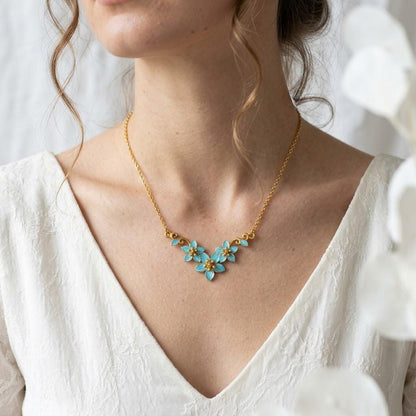 Floral Necklace With Parrot Feather
