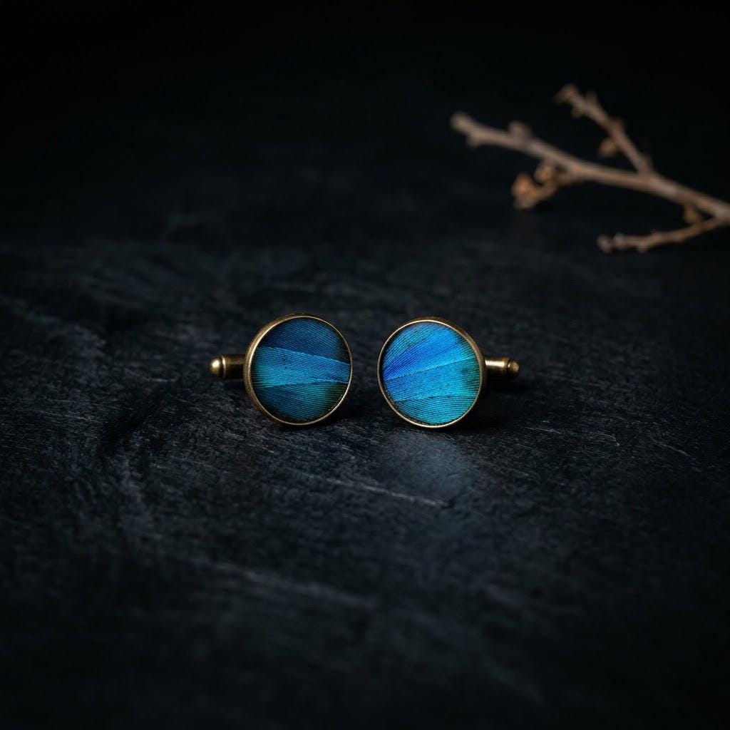 Peacock Feather Cufflinks