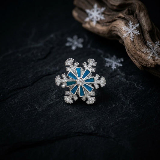 Spinning Snowflake Brooch