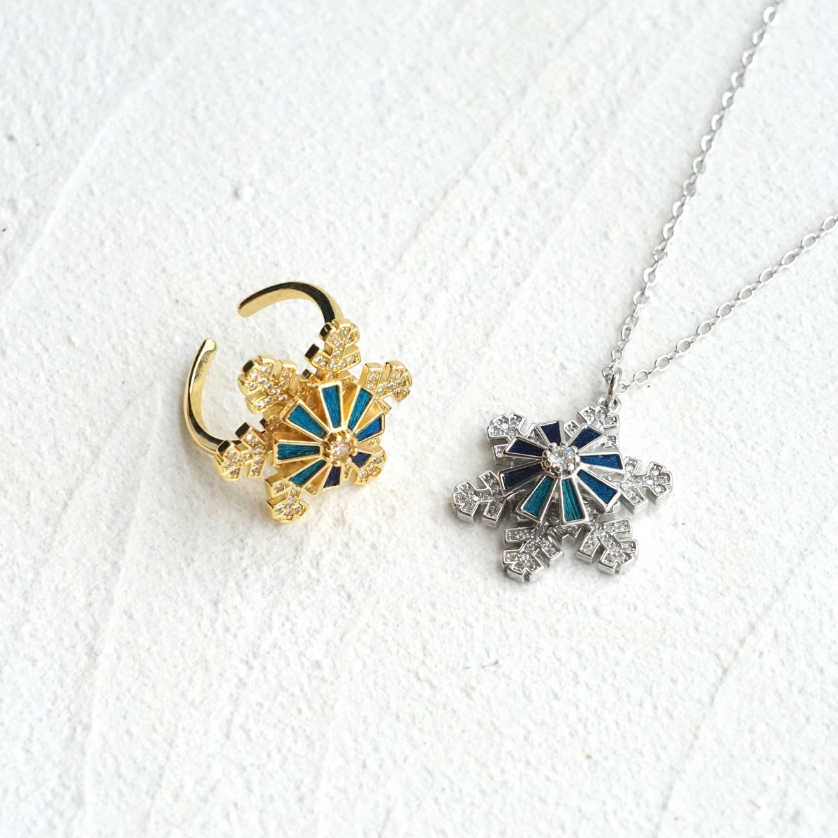 Spinning Snowflake Necklace