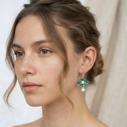 Floral Pearl Earrings