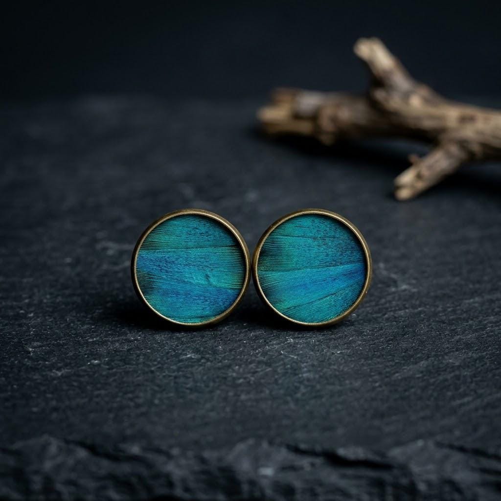 Peacock Feather Cufflinks