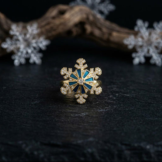 Spinning Snowflake Ring