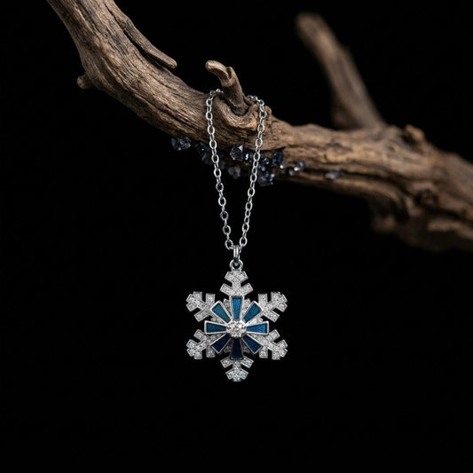 Spinning Snowflake Necklace