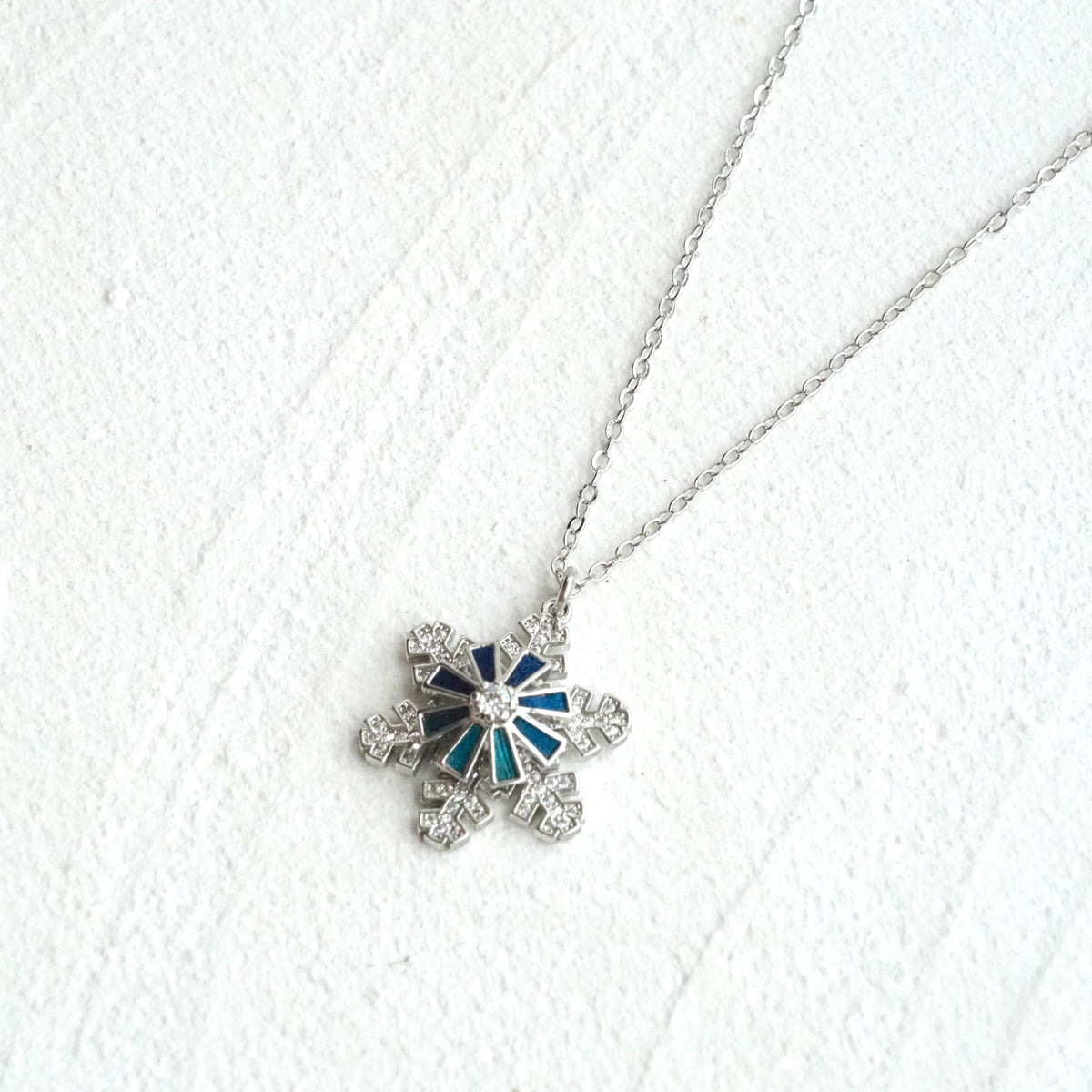 Spinning Snowflake Necklace