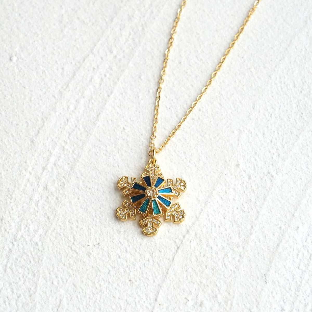 Spinning Snowflake Necklace