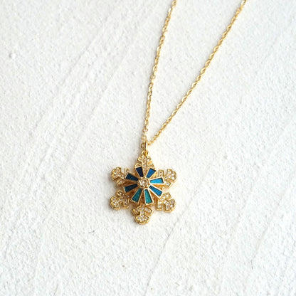 Spinning Snowflake Necklace