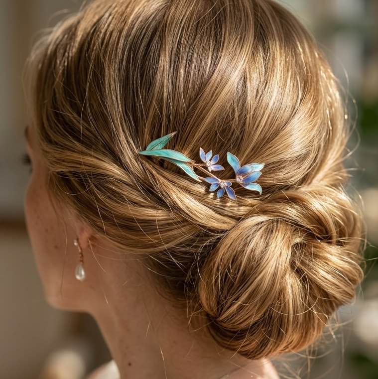 Iris Hair Comb worn view